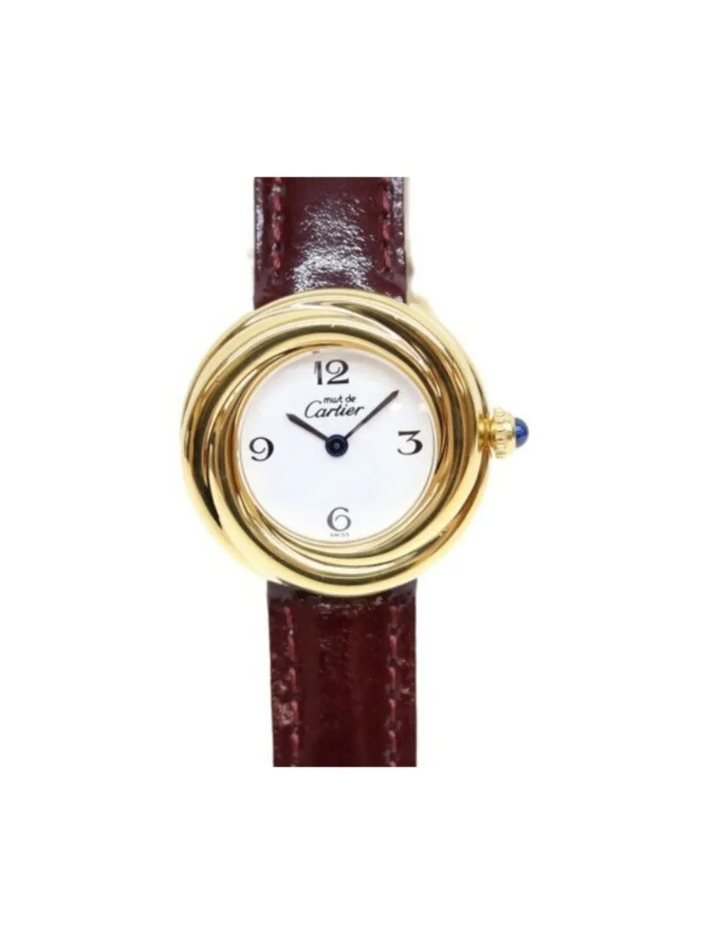 Cartier 925 Must Trinity Vermeil SM Flying Arabia White Dial Quartz